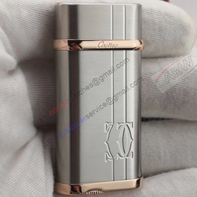  Replica Cartier Lighter - Yellow Gold Silver Lighter For 